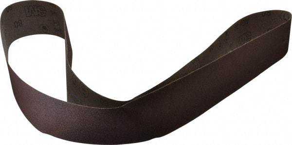 3M - 3" Wide x 72" OAL, 80 Grit, Aluminum Oxide Abrasive Belt - Aluminum Oxide, Medium, Coated, X Weighted Cloth Backing, Series 341D - Exact Tool & Supply