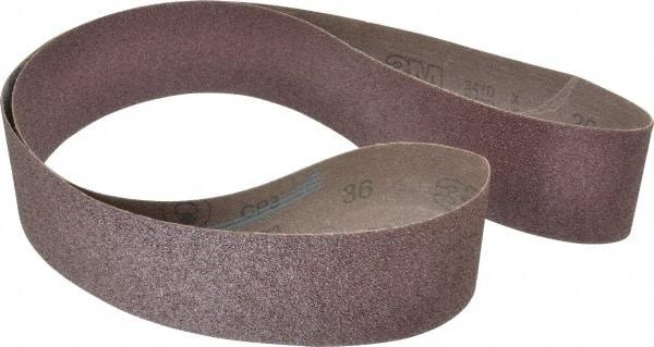 3M - 3" Wide x 72" OAL, 36 Grit, Aluminum Oxide Abrasive Belt - Aluminum Oxide, Very Coarse, Coated, X Weighted Cloth Backing, Series 341D - Exact Tool & Supply