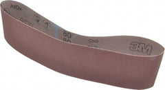 3M - 4" Wide x 36" OAL, 80 Grit, Aluminum Oxide Abrasive Belt - Aluminum Oxide, Medium, Coated, X Weighted Cloth Backing, Series 340D - Exact Tool & Supply