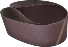 3M - 4" Wide x 52-1/2" OAL, 80 Grit, Aluminum Oxide Abrasive Belt - Aluminum Oxide, Medium, Coated, X Weighted Cloth Backing, Series 341D - Exact Tool & Supply