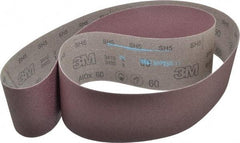 3M - 4" Wide x 80" OAL, 60 Grit, Aluminum Oxide Abrasive Belt - Aluminum Oxide, Medium, Coated, X Weighted Cloth Backing, Series 341D - Exact Tool & Supply