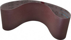 3M - 6" Wide x 48" OAL, 120 Grit, Aluminum Oxide Abrasive Belt - Aluminum Oxide, Fine, Coated, X Weighted Cloth Backing, Series 340D - Exact Tool & Supply