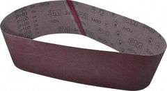 3M - 6" Wide x 48" OAL, 100 Grit, Aluminum Oxide Abrasive Belt - Aluminum Oxide, Fine, Coated, X Weighted Cloth Backing, Series 340D - Exact Tool & Supply