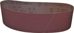3M - 6" Wide x 48" OAL, 60 Grit, Aluminum Oxide Abrasive Belt - Aluminum Oxide, Medium, Coated, X Weighted Cloth Backing, Series 340D - Exact Tool & Supply