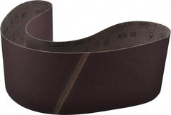 3M - 6" Wide x 54-1/2" OAL, 80 Grit, Aluminum Oxide Abrasive Belt - Aluminum Oxide, Medium, Coated, X Weighted Cloth Backing, Series 341D - Exact Tool & Supply