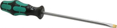 Wera - 287mm OAL Standard Slotted Screwdriver - Round Shank, Ergonomic Handle - Exact Tool & Supply
