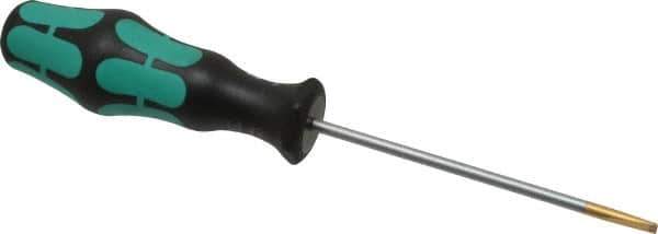 Wera - 198mm OAL Standard Slotted Screwdriver - Round Shank, Ergonomic Handle - Exact Tool & Supply