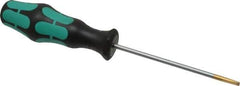 Wera - 198mm OAL Standard Slotted Screwdriver - Round Shank, Ergonomic Handle - Exact Tool & Supply