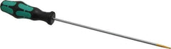 Wera - 298mm OAL Standard Slotted Screwdriver - Round Shank, Ergonomic Handle - Exact Tool & Supply