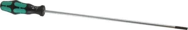 Wera - 398mm OAL Standard Slotted Screwdriver - Round Shank, Ergonomic Handle - Exact Tool & Supply