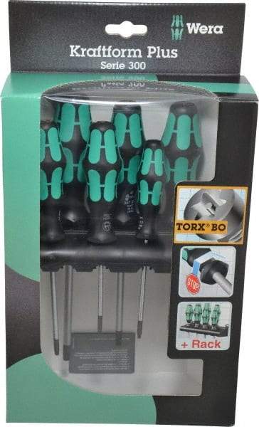 Wera - 6 Piece T10 to T40 Micro Handle Torx Driver Set - T10, T15, T20, T25, T30, T40 - Exact Tool & Supply
