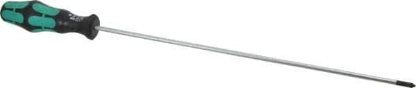 Wera - #1, 15-5/8" OAL, Standard Phillips Screwdriver - 12" Blade Length, Round Shank, Ergonomic Handle - Exact Tool & Supply