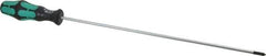 Wera - #1, 15-5/8" OAL, Standard Phillips Screwdriver - 12" Blade Length, Round Shank, Ergonomic Handle - Exact Tool & Supply