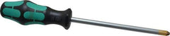 Wera - #3, 10-1/4" OAL, Standard Phillips Screwdriver - 6" Blade Length, Round Shank, Ergonomic Handle - Exact Tool & Supply