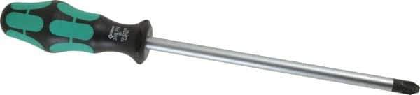 Wera - #4, 12-1/4" OAL, Standard Phillips Screwdriver - 8" Blade Length, Round Shank, Ergonomic Handle - Exact Tool & Supply