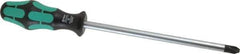 Wera - #4, 12-1/4" OAL, Standard Phillips Screwdriver - 8" Blade Length, Round Shank, Ergonomic Handle - Exact Tool & Supply