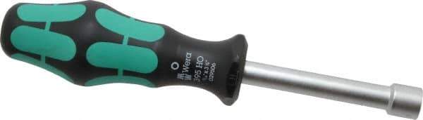 Wera - 7/16" Hollow Shaft Nutdriver - Ergonomic Handle, 7-3/4" OAL - Exact Tool & Supply