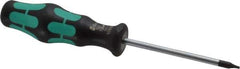 Wera - T5 Torx Driver - 2-3/8" Blade Length, 5" OAL, Ergonomic Handle - Exact Tool & Supply