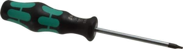 Wera - T6 Torx Driver - 2-3/8" Blade Length, 5" OAL, Ergonomic Handle - Exact Tool & Supply