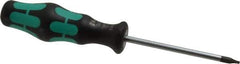 Wera - T6 Torx Driver - 2-3/8" Blade Length, 5" OAL, Ergonomic Handle - Exact Tool & Supply