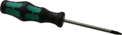 Wera - T7 Torx Driver - 2-3/8" Blade Length, 5" OAL, Ergonomic Handle - Exact Tool & Supply
