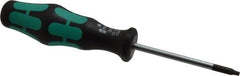Wera - T9 Torx Driver - 2-3/8" Blade Length, 5-1/2" OAL, Ergonomic Handle - Exact Tool & Supply
