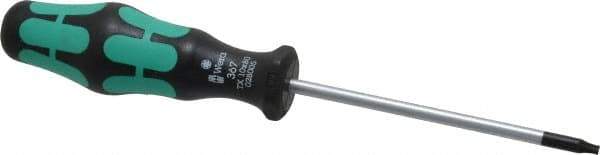 Wera - T10 Torx Driver - 3-3/16" Blade Length, 6-1/4" OAL, Ergonomic Handle - Exact Tool & Supply