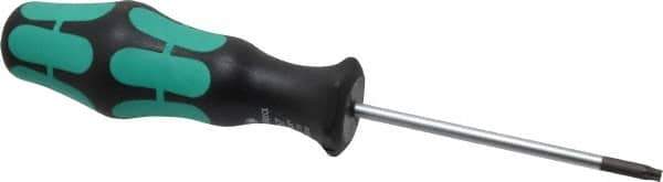 Wera - T15 Torx Driver - 3-3/16" Blade Length, 6-7/8" OAL, Ergonomic Handle - Exact Tool & Supply