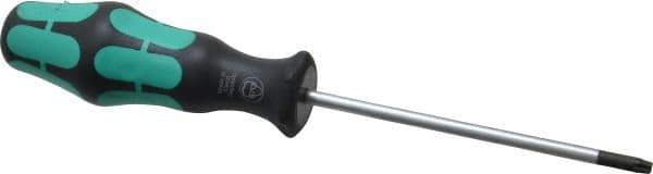 Wera - T20 Torx Driver - 4" Blade Length, 7-7/8" OAL, Ergonomic Handle - Exact Tool & Supply