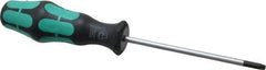 Wera - T20 Torx Driver - 4" Blade Length, 7-7/8" OAL, Ergonomic Handle - Exact Tool & Supply