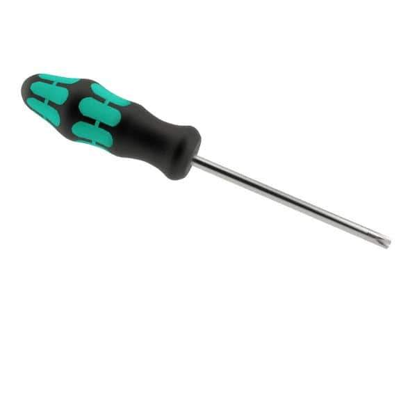 Wera - T25 Torx Driver - 4" Blade Length, 8-3/16" OAL, Ergonomic Handle - Exact Tool & Supply