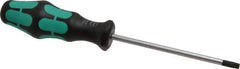 Wera - T27 Torx Driver - 4-1/4" Blade Length, 8-3/4" OAL, Ergonomic Handle - Exact Tool & Supply