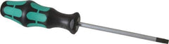 Wera - T30 Torx Driver - 4-1/4" Blade Length, 8-3/4" OAL, Ergonomic Handle - Exact Tool & Supply