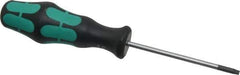 Wera - T15 Torx Driver - 3-3/16" Blade Length, 6-7/8" OAL, Ergonomic Handle - Exact Tool & Supply