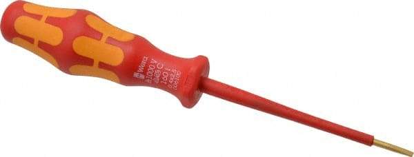 Wera - 161mm OAL Standard Slotted Screwdriver - Round Shank, Ergonomic Handle - Exact Tool & Supply