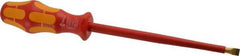 Wera - 287mm OAL Standard Slotted Screwdriver - Round Shank, Ergonomic Handle - Exact Tool & Supply
