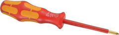 Wera - #1, 7" OAL, Insulated Phillips Screwdriver - 3-1/8" Blade Length, Round Shank, Ergonomic Handle - Exact Tool & Supply