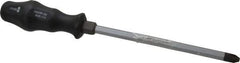 Wera - #4, 12-3/8" OAL, Demolition Phillips Screwdriver - 8" Blade Length, Hexagon Shank, Ergonomic Handle - Exact Tool & Supply