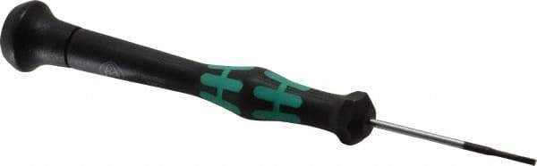Wera - Electronic/Electrostatic Slotted Screwdriver - 40mm Blade Length, Round Shank, Ergonomic Handle - Exact Tool & Supply