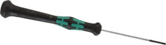 Wera - 1.8mm Blade Width, Electronic/Electrostatic Slotted Screwdriver - 60mm Blade Length, Round Shank, Ergonomic Handle - Exact Tool & Supply