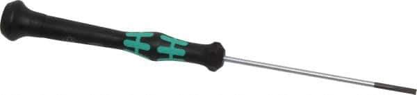 Wera - Electronic/Electrostatic Slotted Screwdriver - 80mm Blade Length, Round Shank, Ergonomic Handle - Exact Tool & Supply