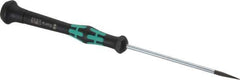 Wera - Electronic/Electrostatic Slotted Screwdriver - 80mm Blade Length, Round Shank, Ergonomic Handle - Exact Tool & Supply