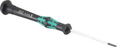 Wera - #00, 6-1/8" OAL, Electronic/Electrostatic Phillips Screwdriver - 2-3/8" Blade Length, Round Shank, Ergonomic Handle - Exact Tool & Supply