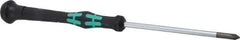 Wera - #1, 6-1/8" OAL, Electronic/Electrostatic Phillips Screwdriver - 3-1/8" Blade Length, Round Shank, Ergonomic Handle - Exact Tool & Supply