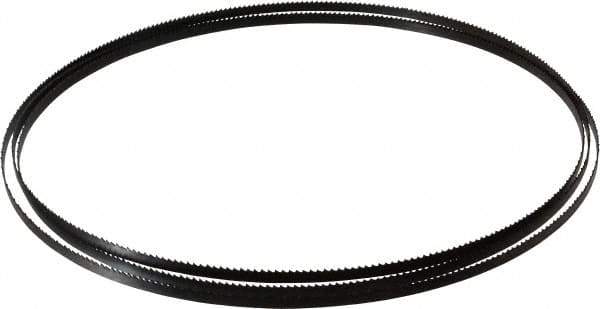 Starrett - 10 TPI, 7' 9" Long x 1/4" Wide x 0.025" Thick, Welded Band Saw Blade - Carbon Steel, Toothed Edge, Raker Tooth Set, Flexible Back, Contour Cutting - Exact Tool & Supply