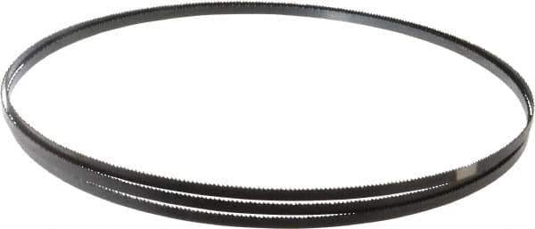 Starrett - 14 TPI, 7' 9" Long x 1/4" Wide x 0.025" Thick, Welded Band Saw Blade - Carbon Steel, Toothed Edge, Raker Tooth Set, Flexible Back, Contour Cutting - Exact Tool & Supply