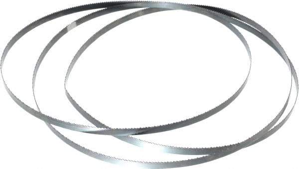 Starrett - 10 TPI, 7' 9-1/2" Long x 3/8" Wide x 0.025" Thick, Welded Band Saw Blade - Carbon Steel, Toothed Edge, Raker Tooth Set, Flexible Back, Contour Cutting - Exact Tool & Supply