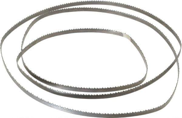 Starrett - 10 TPI, 4' 8-7/8" Long x 1/4" Wide x 0.025" Thick, Welded Band Saw Blade - Carbon Steel, Toothed Edge, Raker Tooth Set, Flexible Back, Contour Cutting - Exact Tool & Supply