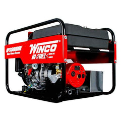 Winco Inc - 4-1/2 hr Full Load Time, 6 kW, Electric/Pull Start, Gasoline & Natural Gas Portable Power Generator - 7 Gal Tank, 32-3/4" Long x 22-1/2" Wide x 22" Deep, 389 cc Engine - Exact Tool & Supply