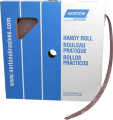 Norton - 1" x 50 Yd 50 Grit Aluminum Oxide Cloth Roll - Coarse Grade, J Weighted Backing - Exact Tool & Supply